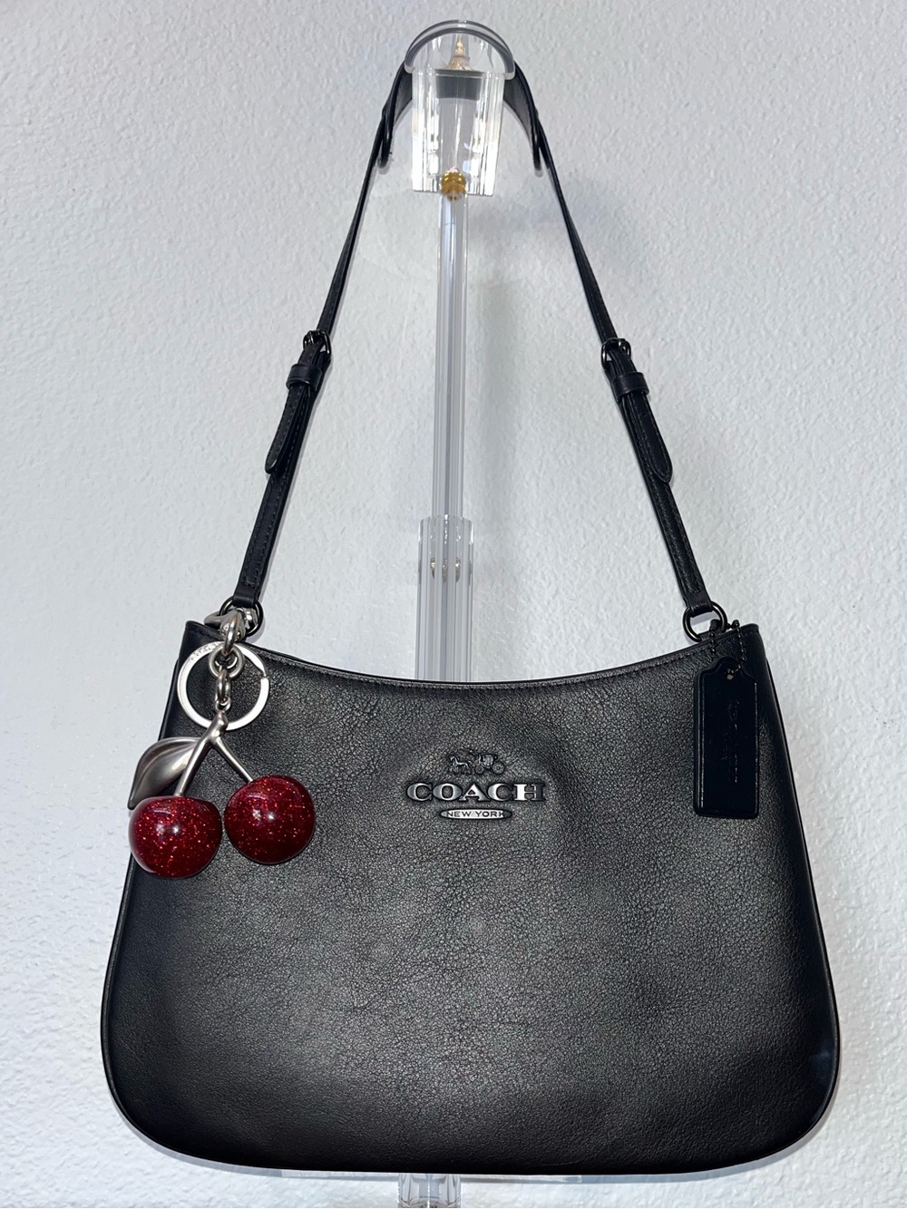 COACH Penelope CP101 Black Smooth Leather Slim Shoulder Bag ‘Girlie’ Style